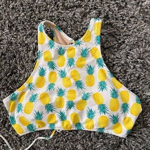Old Navy Pineapple Bikini Top